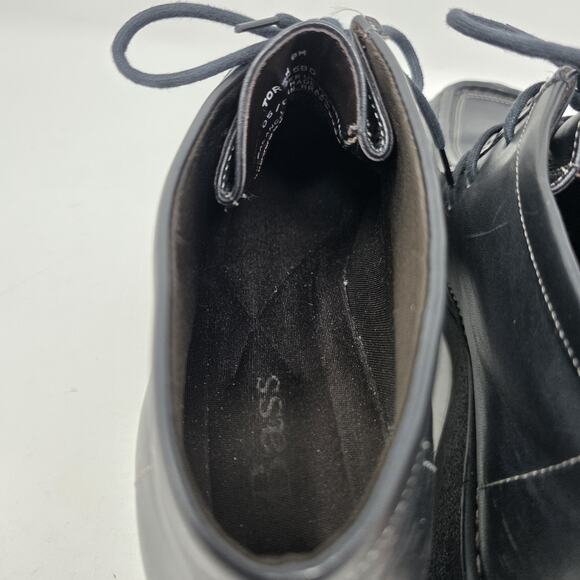 Vintage Bass Womens Toren / Wallabee / Chukka Boot Black Leather Size 8 M - Picture 12 of 12